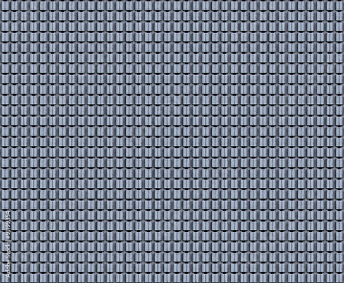 A cubic grey pattern on metal