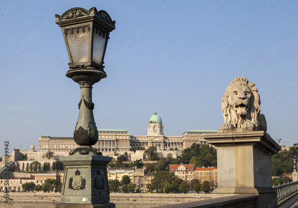 View of Buda Castle from the Chain Bridge