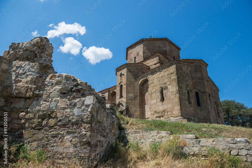 Jvari Monastery near Mtskheta town in Georgia