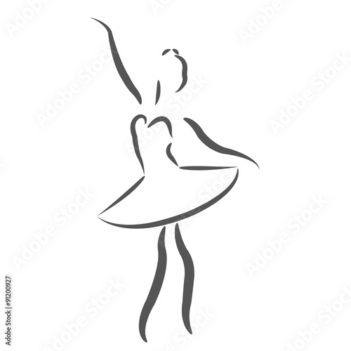 Sketched ballerina. 