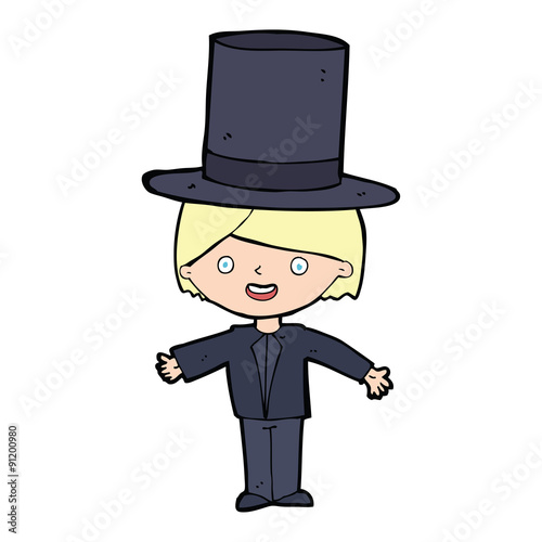 cartoon man wearing hat