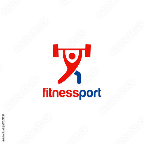 fitness sport people work out logo