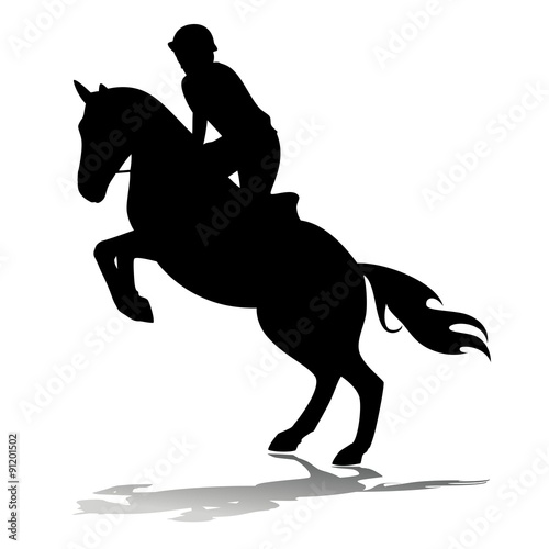 horse rider, vector illustration