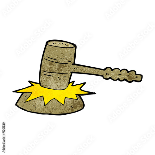 cartoon gavel banging