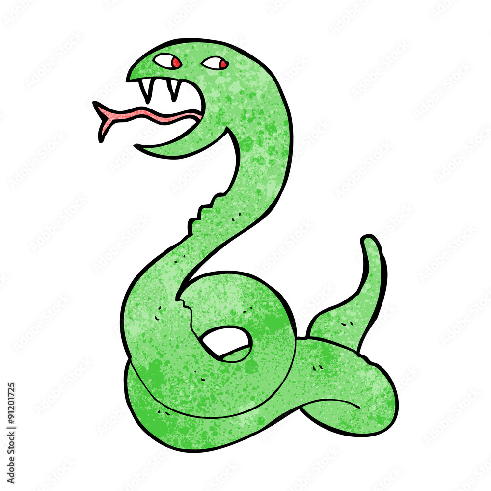 cartoon hissing snake Stock Vector | Adobe Stock