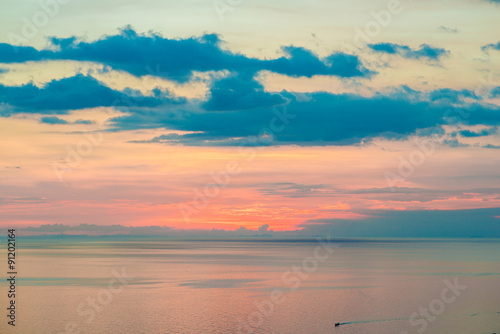 Clouds and sky over sea in the evening. © themorningglory