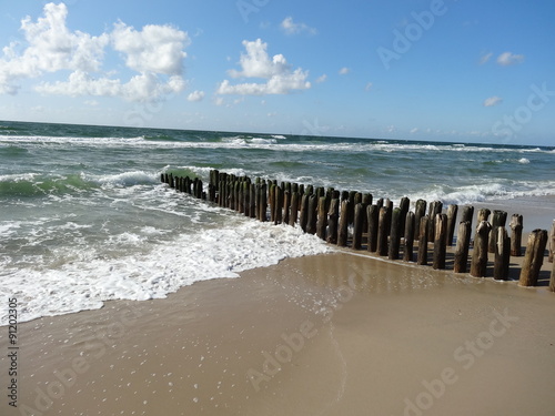 Coast or Beach of the Islet of Sylt in the North Sea