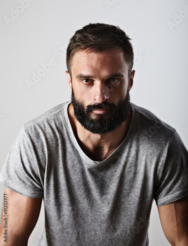 фотографія Portrait of a brutal bearded man