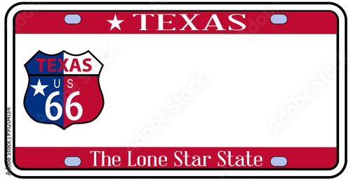 Texas State License Plate