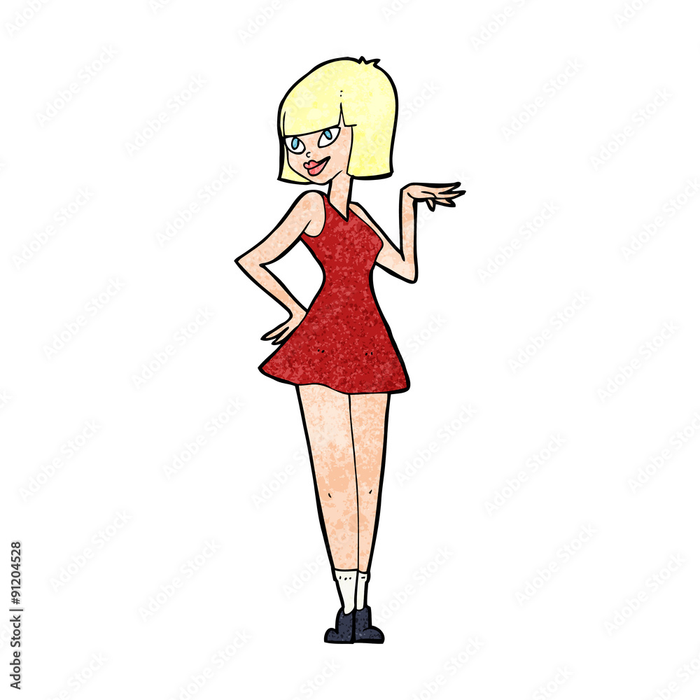 cartoon pretty woman