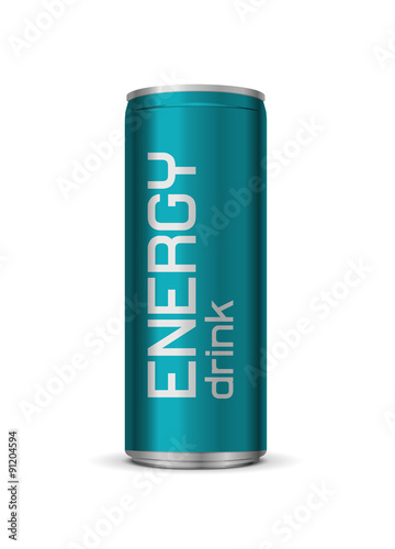 Vector bright energy drink can
