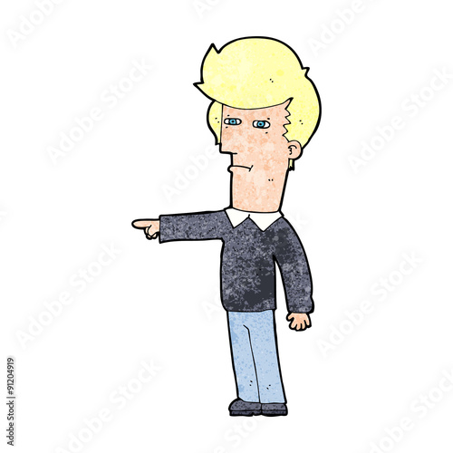 cartoon man blaming