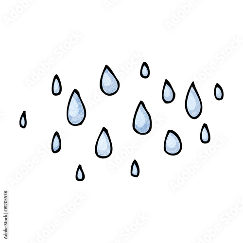 cartoon raindrops