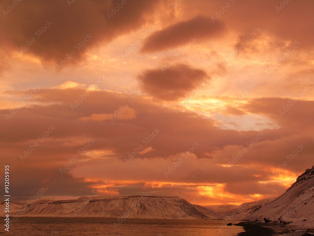 Sunset in the Arctic