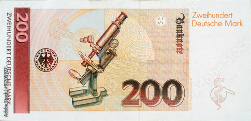 Historische Banknote, 2. Januar 1989, 200 Mark, Zweihundert Deutsche Mark, Deutschland