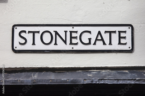 Stonegate in York, England. photo