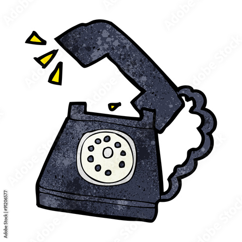 cartoon ringing telephone