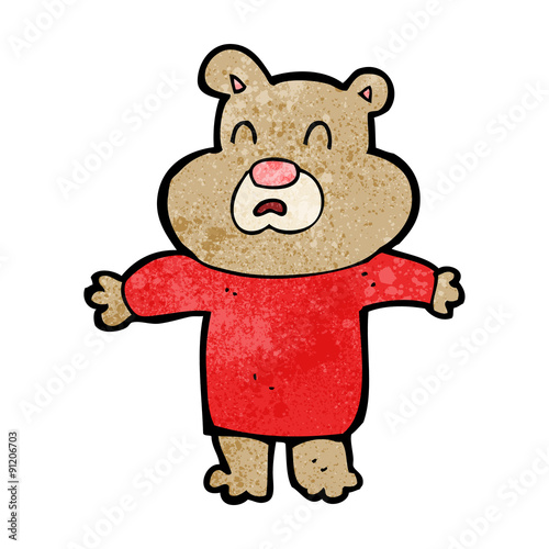 cartoon unhappy bear