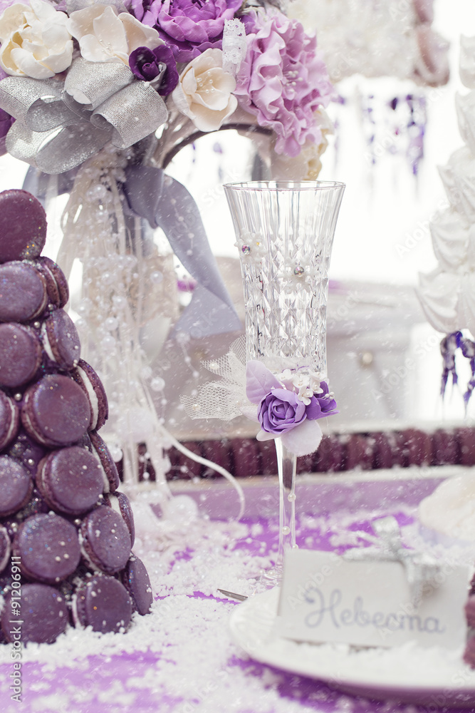 Naklejka premium Bridal champagne glass