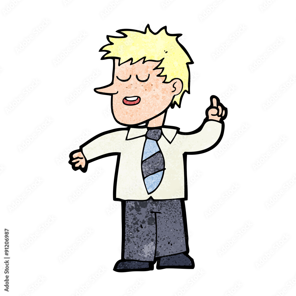 cartoon man with good idea cartoon man with good idea