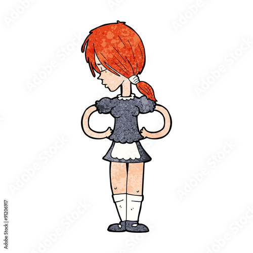 cartoon waitress