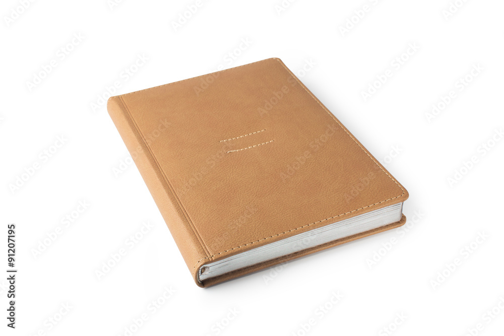 Beige hardcover leather business diary Beige hardcover leather business diary