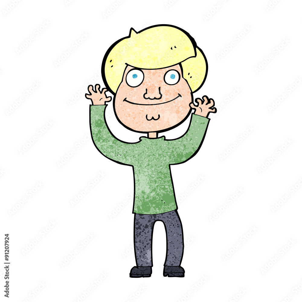 Fototapeta premium cartoon happy boy