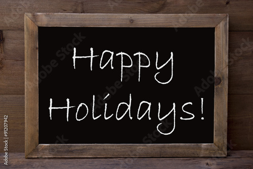 Chalkboard With Happy Holidays