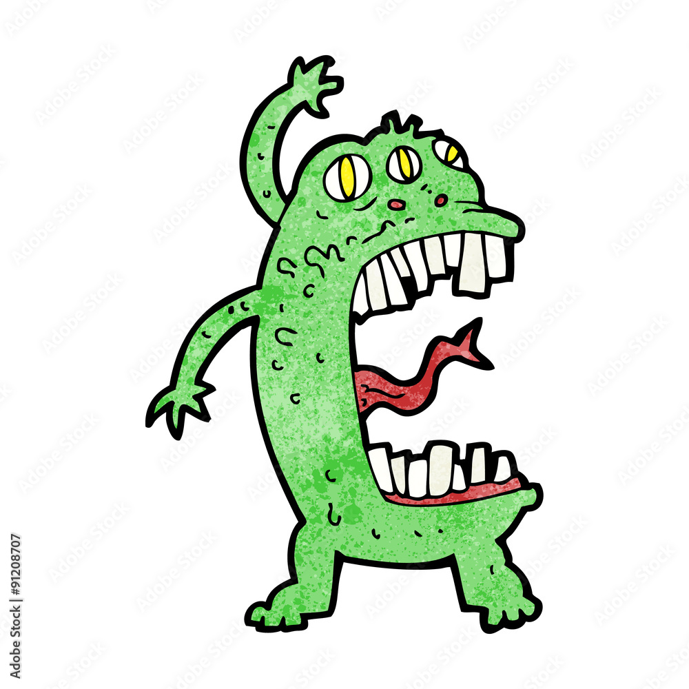 Obraz premium cartoon crazy monster