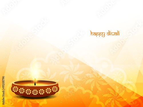 Religious happy diwali vector background design.