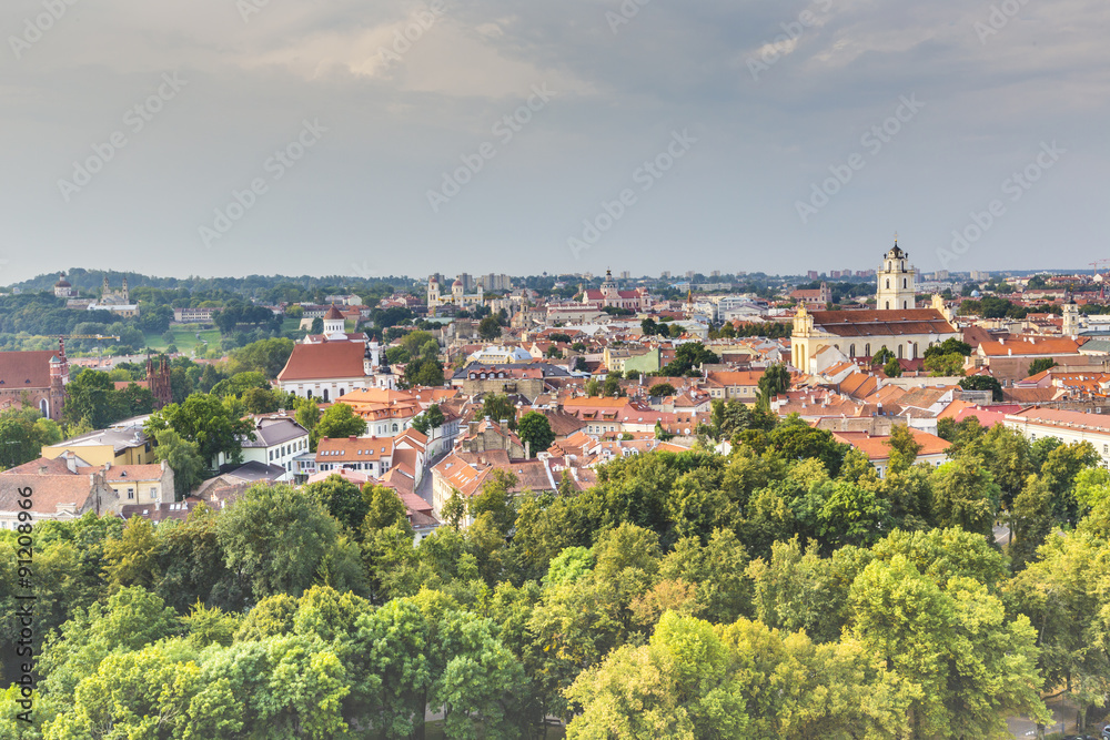 Vilnius old town cityscape, Lithuania