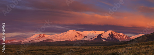 The picturesque mountain valley on the background of a beautiful