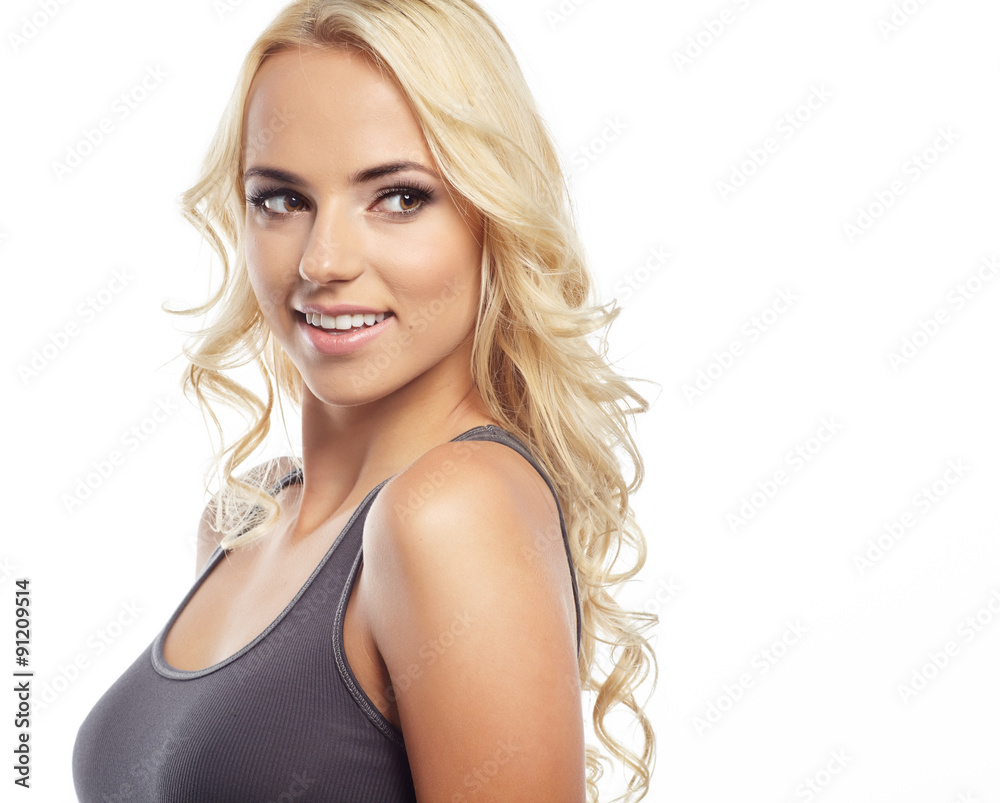 Portrait of beautiful young blond woman with clean face Portrait of beautiful young blond woman with clean face