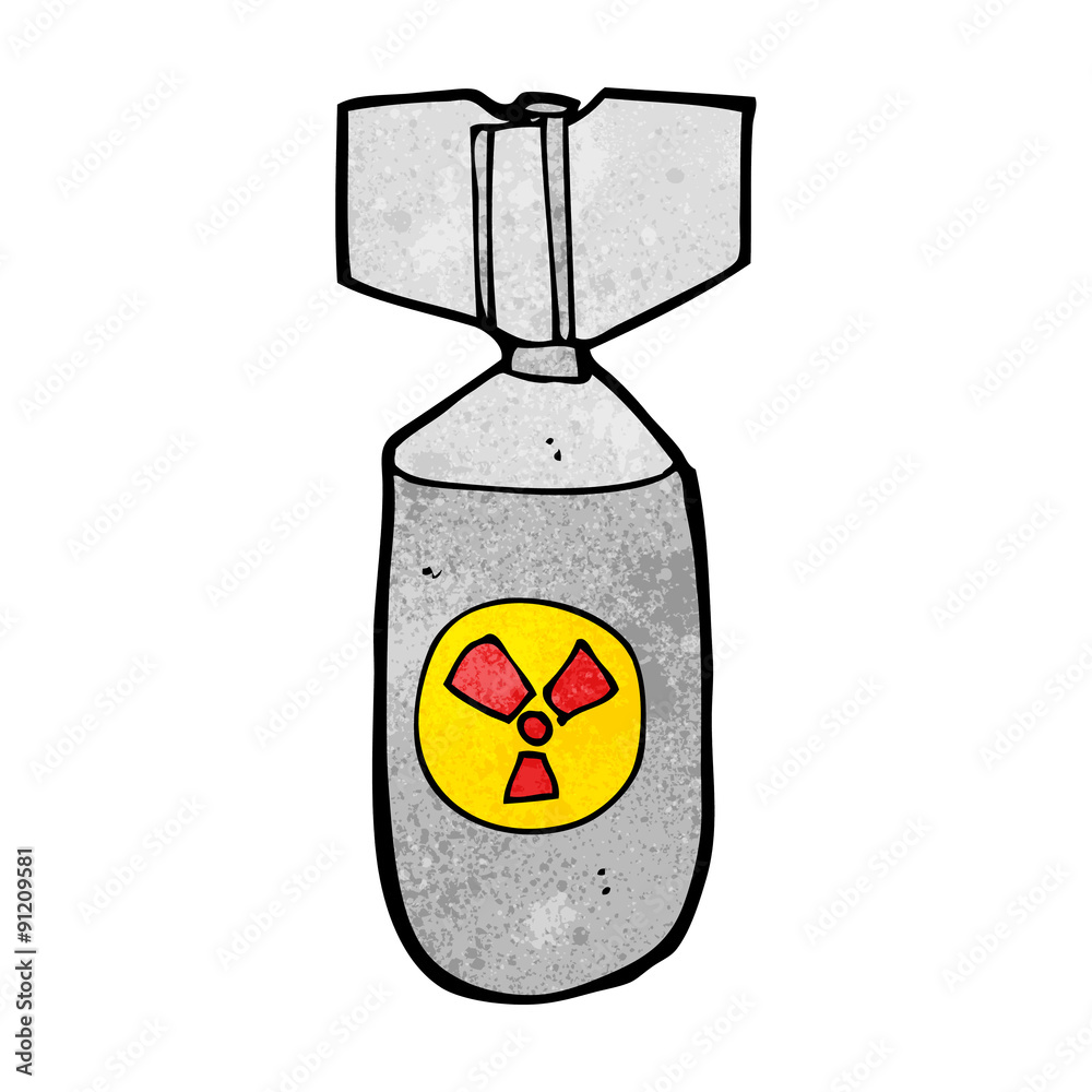 cartoon nuclear bomb Stock Vector | Adobe Stock