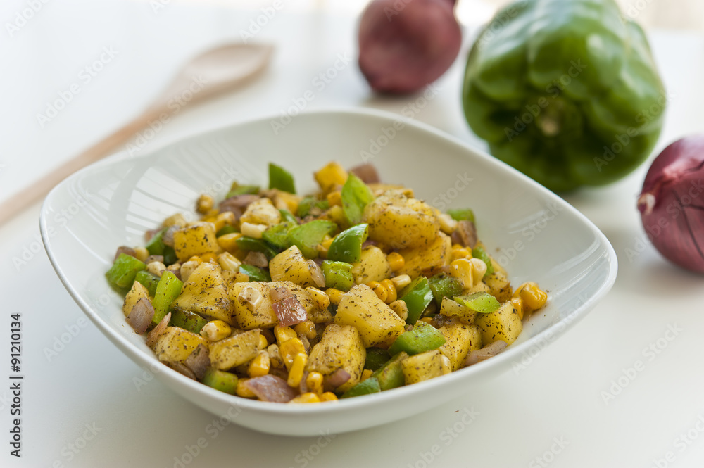 Sautéed Corn pineapple mint salad Sautéed Corn pineapple mint salad