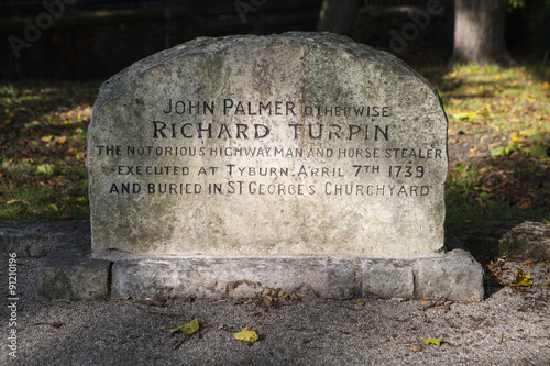 Grave of Dick Turpin in York, England. photo
