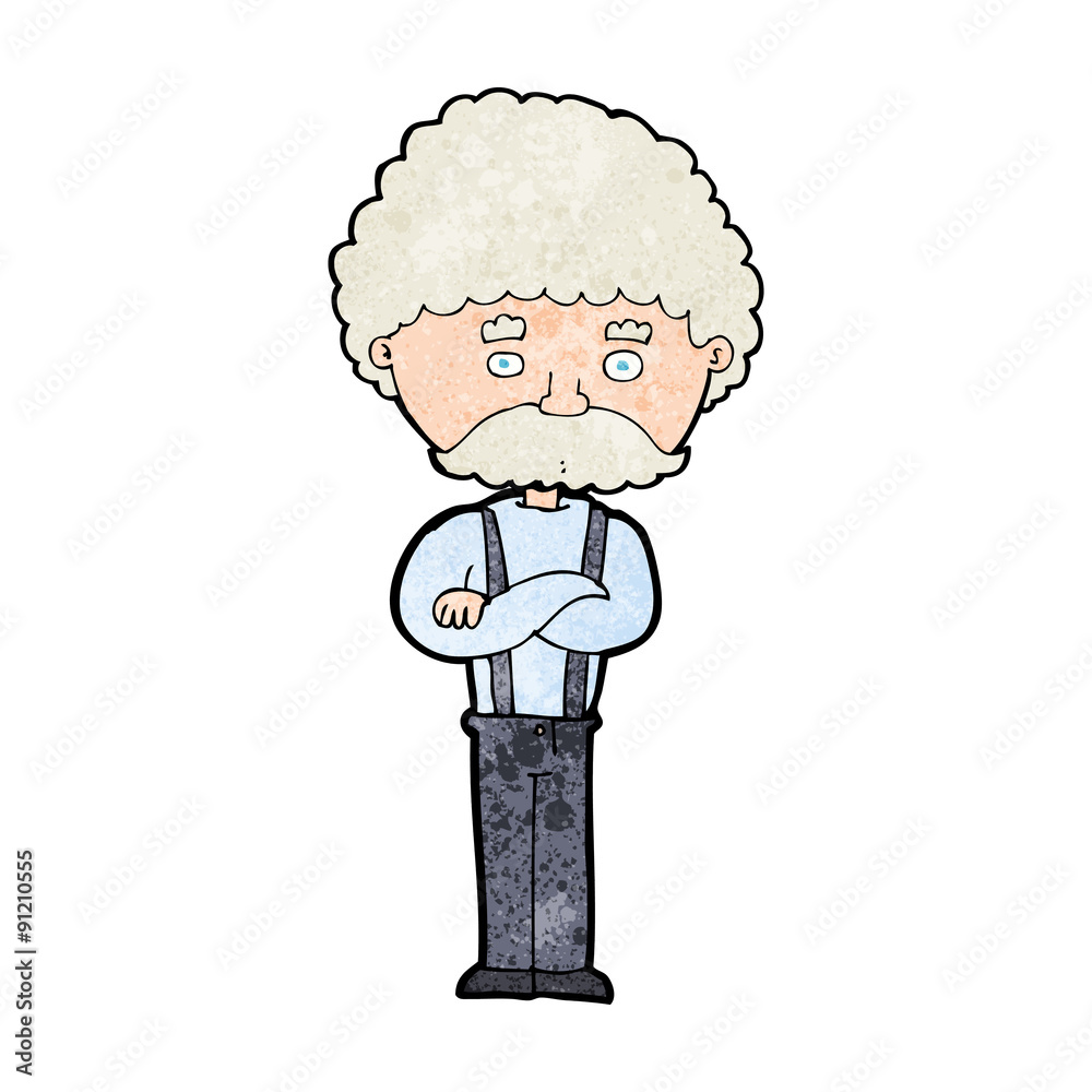 Obraz premium cartoon old man