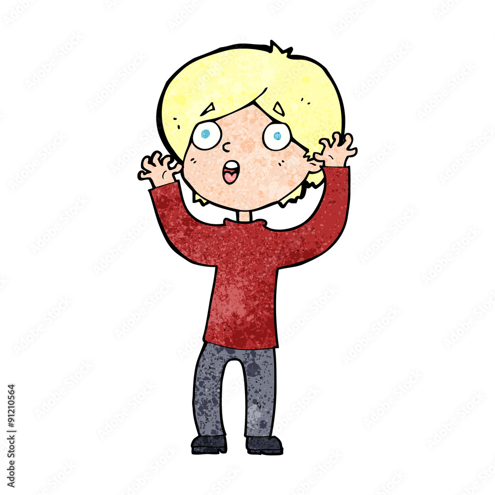 cartoon frightened man cartoon frightened man