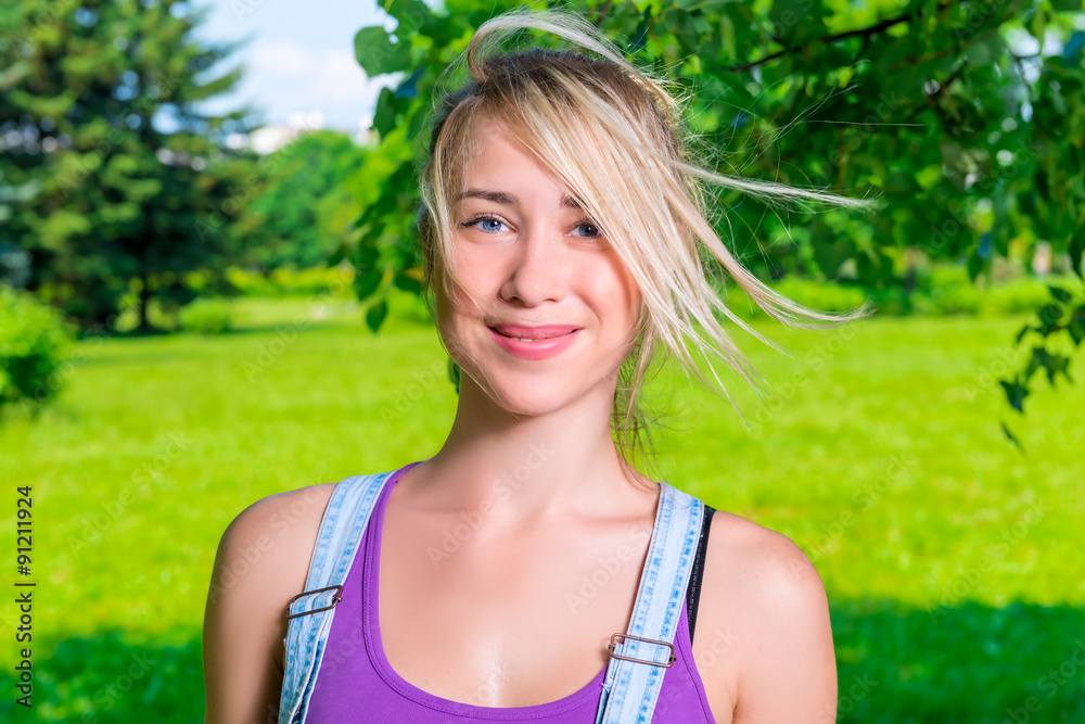 portrait of a beautiful young brunette close-up outdoors portrait of a beautiful young brunette close-up outdoors