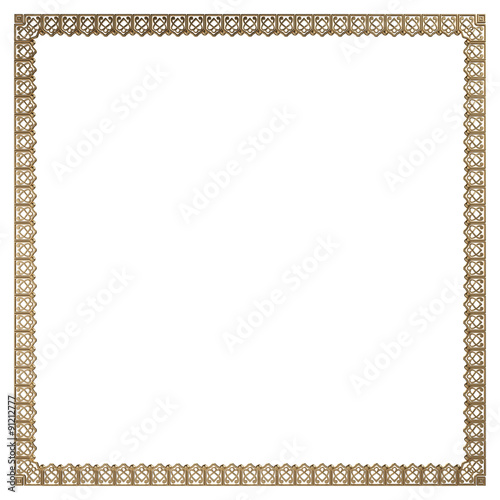 3d gold pattern. Isolated over white background