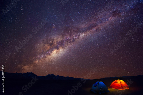 view beautiful milky way in nigh sky