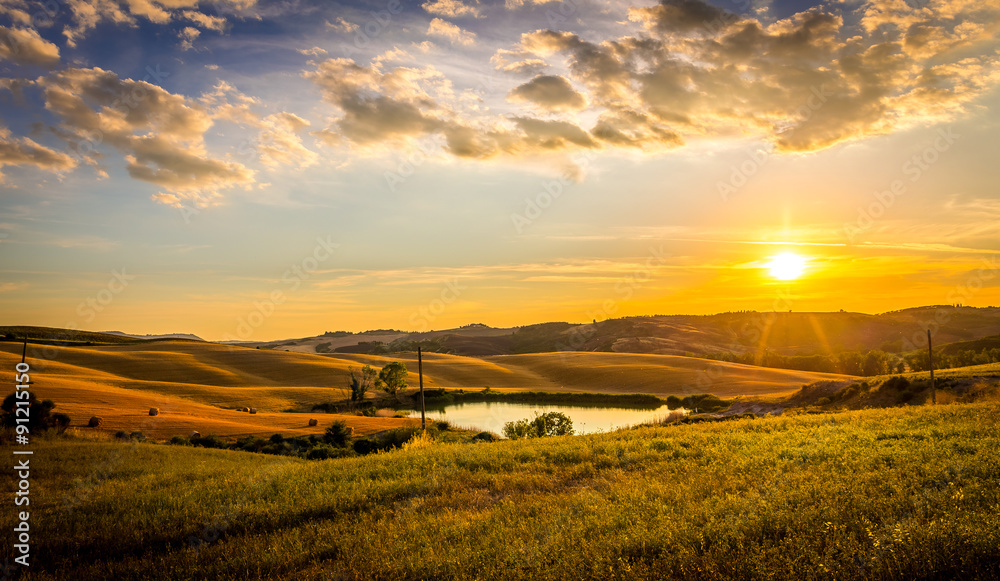 Obraz premium Tuscany sunset