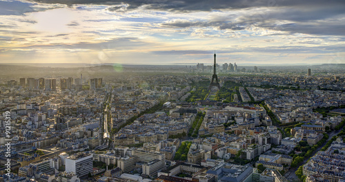 HDR Panoramic view  of Paris. © napior