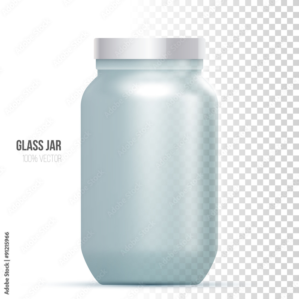 Template of glass jar on a white background. Template of glass jar on a white background.