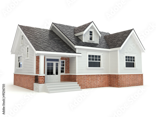 House isolated on white. Real estate concept.