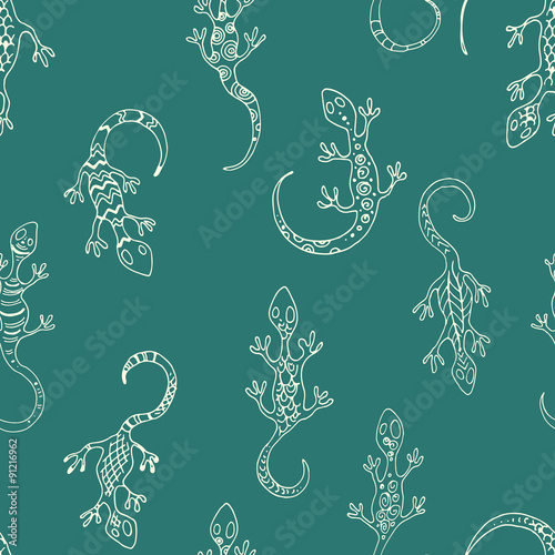 Dcorative lizards pattern