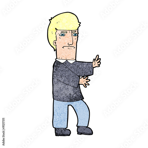 cartoon grumpy man