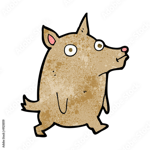 cartoon funny little dog