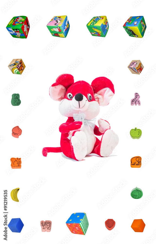 Obraz premium Mouse plush. Toys baby soft