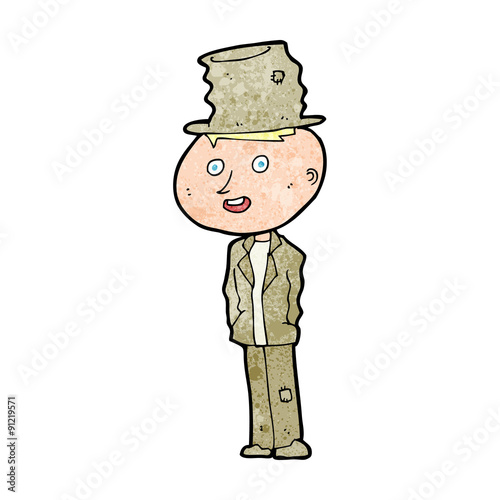 cartoon funny hobo man